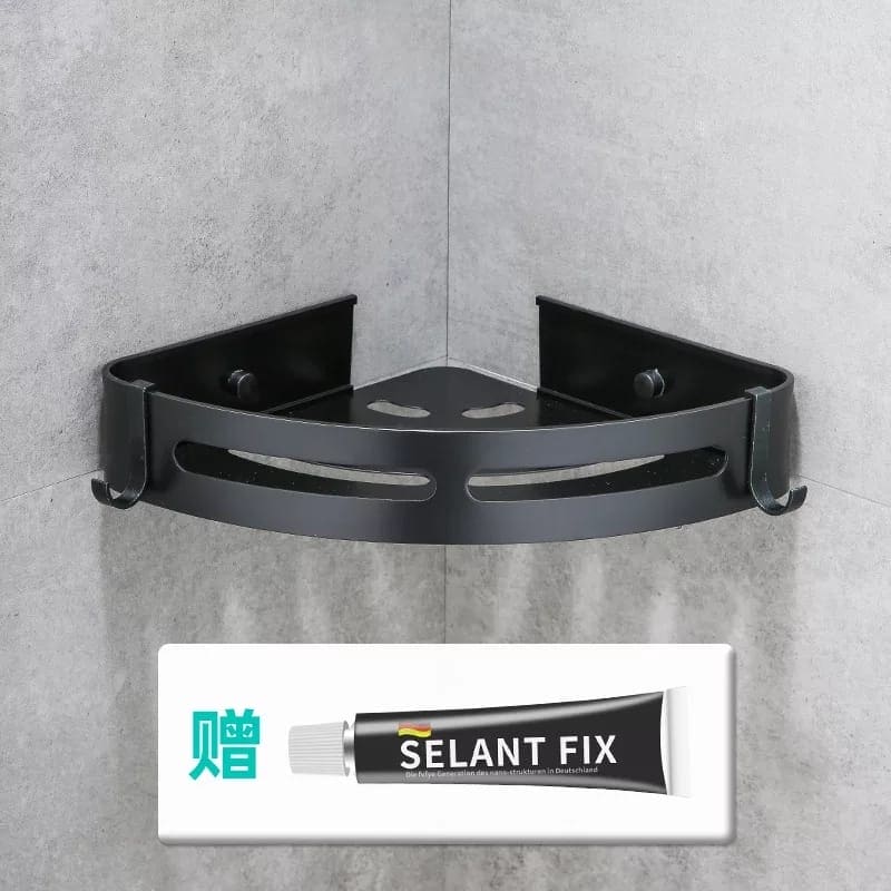 Black Metal Corner Bathroom Shelf Organizer, Shower Storage Rack, Wall Mounted Toilet Shampoo Holder, Wall Mounted Shower Organizer Black Metal Corner Bathroom Shelf Organizer, Shower Storage Rack, Wall Mounted Toilet Shampoo Holder, Wall Mounted Shower Organizer